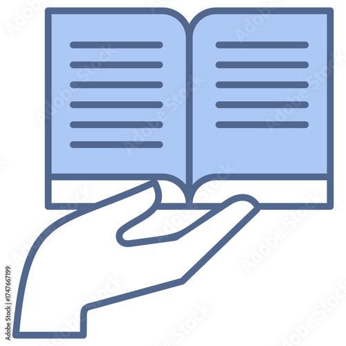Mobile Learning Blue Icon