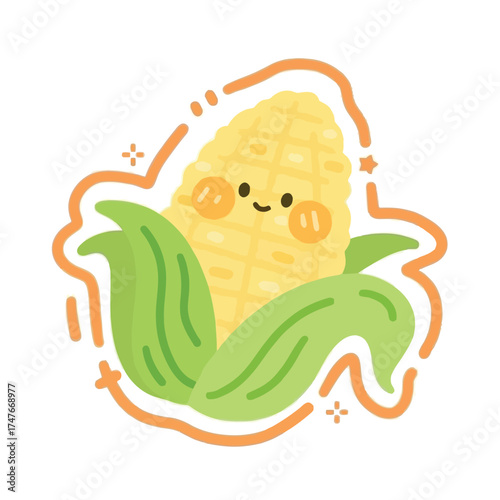 Cute Corn Illustration