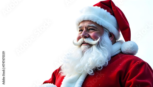 santa claus face isolated on white background