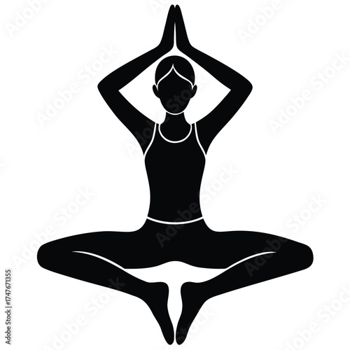 yoga instructor doing work on white background