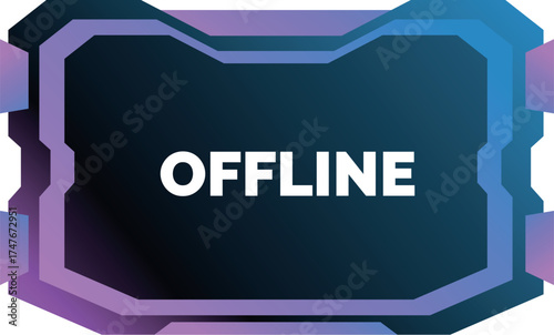 Futuristic offline banner showing the streamer is not broadcasting