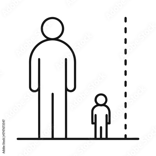 Scaled Model Outline Vector Illustration