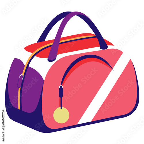 Sporty satchel for court sessions or Gym visits with Vibrant hues
