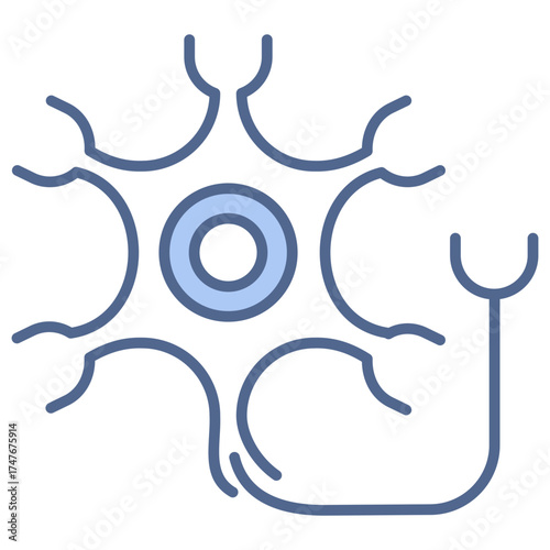 Neuron Blue Icon