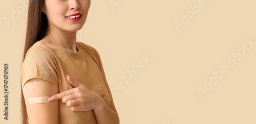 Young woman with applied me...