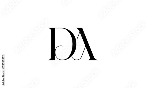 DA initial letters, monogram logo
