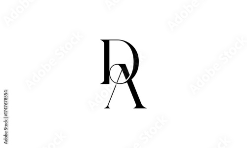 DA initial letters, monogram logo