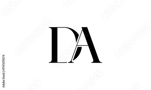 DA initial letters, monogram logo
