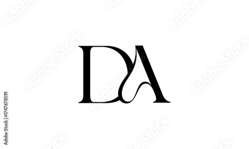 DA initial letters, monogram logo