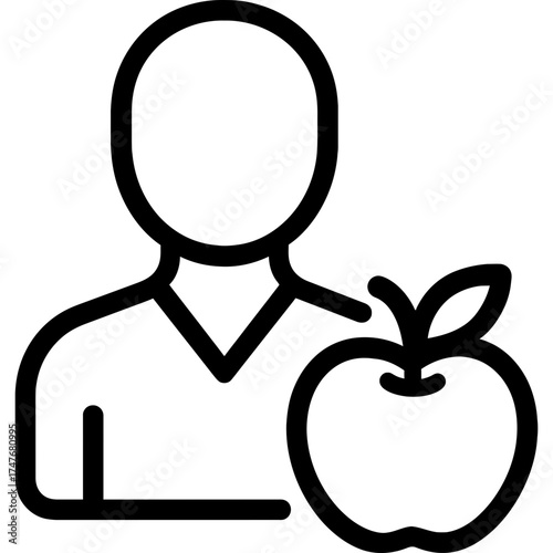 Minimalistic nutritionist icon design