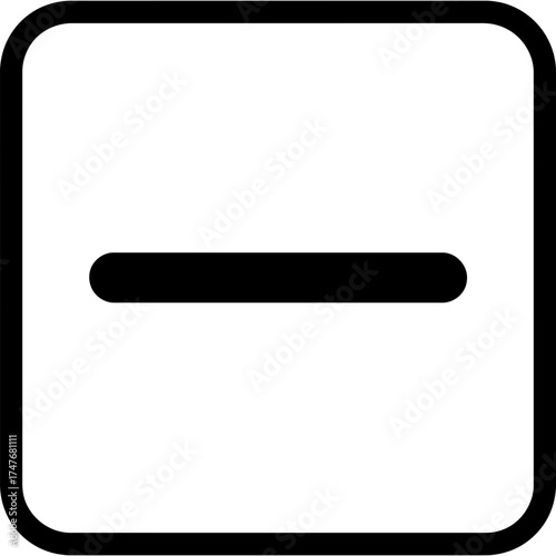 Em dash punctuation mark outline icon vector