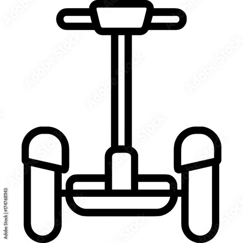 Segway personal transporter outline icon vector
