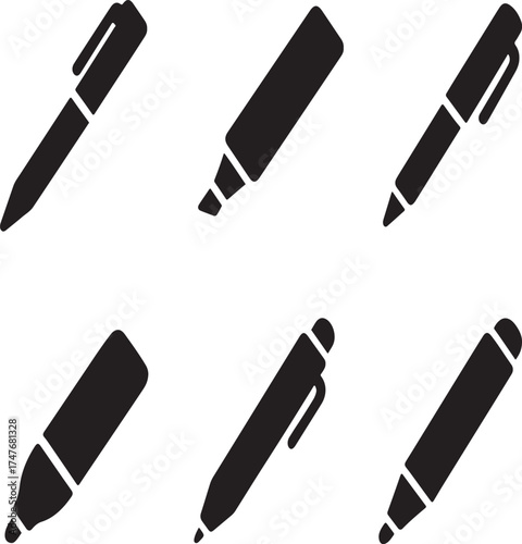 Icon Ink Pen Markers Graphics Design
