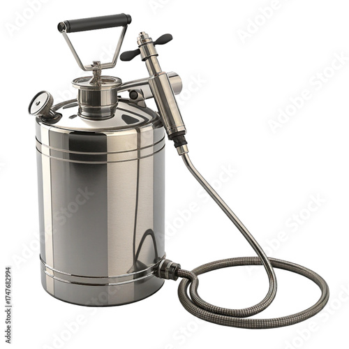 Professional stainless steel garden sprayer for landscaping and pest control, ideal for agriculture, modern gardening, and eco-friendly pest management
