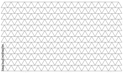 white background graphic vector with repeating triangle pattern texture in black line art style