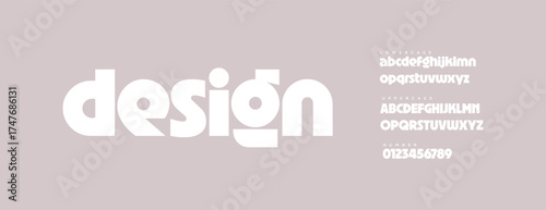 Design Fashion font alphabet. Minimal modern urban fonts for logo, brand etc. Typography typeface uppercase lowercase and number vector illustration. 
