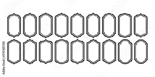 frame, border, decorative, ornamental, vintage, antique, label, badge, crest, emblem, graphic design, illustration, black and white, isolated, design element, ornate, elegant, unique shapes, collectio