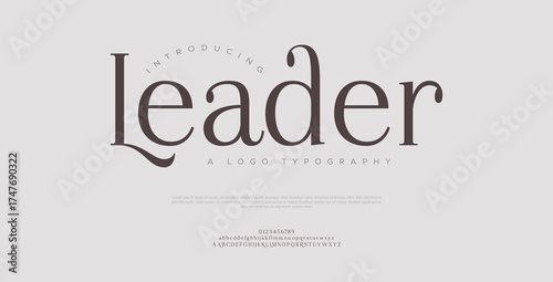 Classy elegant font, vintage type or luxury premium typeface, vector English royal alphabet. Classic typography in modern or old art deco style, serif letters for modern or retro poster font
