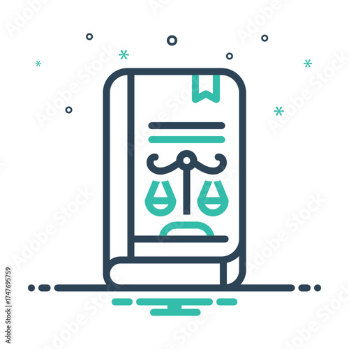 Mix icon for law book