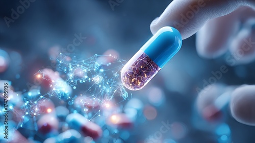 Innovative healthcare with technology: Digital Pharma, MedTech, AI, machine learning, and data analytics converge to revolutionize medicine, from drug development (pills