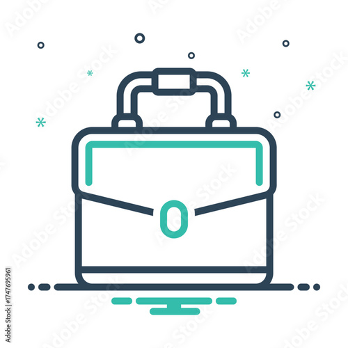 Mix icon for lawyer briefcase