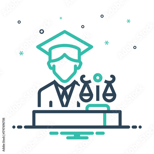 Mix icon for legal scholar