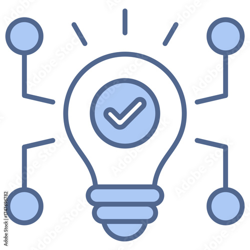 Idea Generation Blue Icon