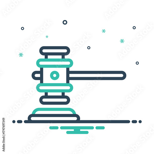 Mix icon for court gavel