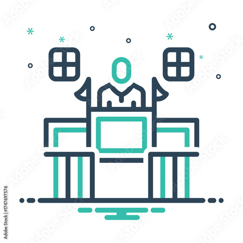 Mix icon for courtroom trial