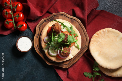 Wooden board of delicious p...