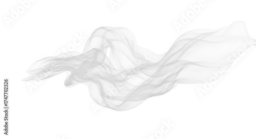 Ethereal white ghost floating in darkness creepy halloween specter isolated on transparent background