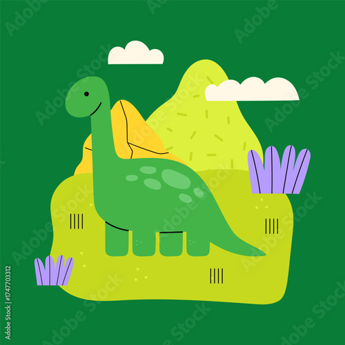 cute dinosaur illustration
