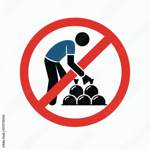 No littering symbol vector illustration scalable clean environment icon eps vector