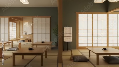 Wallpaper Mural Serene Japanese Tea Room with Minimalist Design Torontodigital.ca