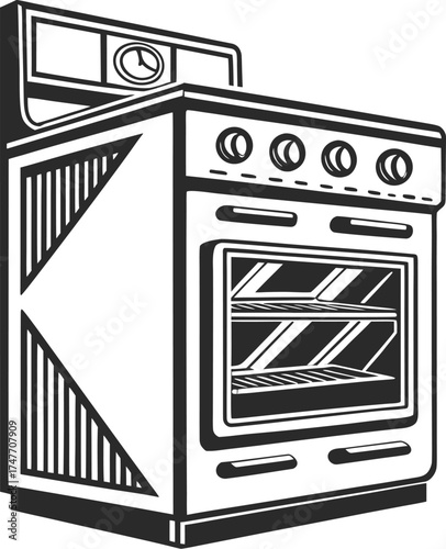 modern kitchen stove
