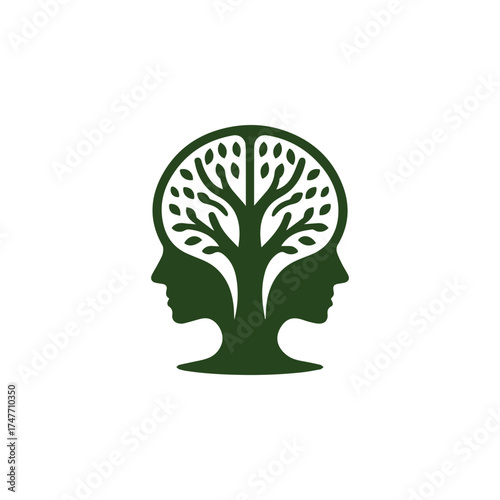  Two Face Tree Logo