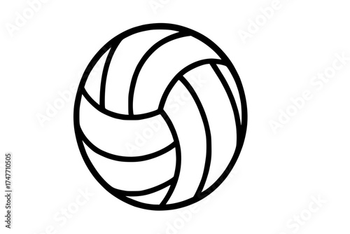 Volleyball Silhouette with Sporty Simplicity