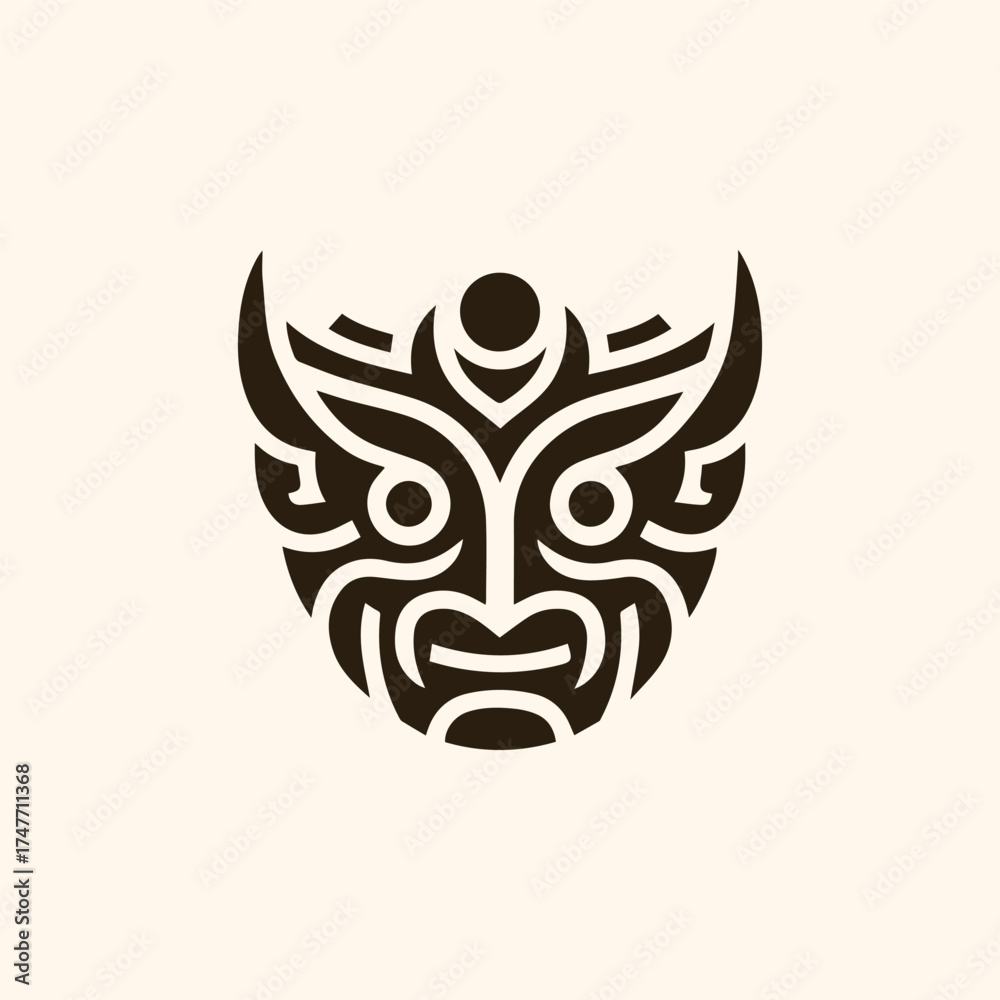 Fototapeta premium Barong Mask Logo