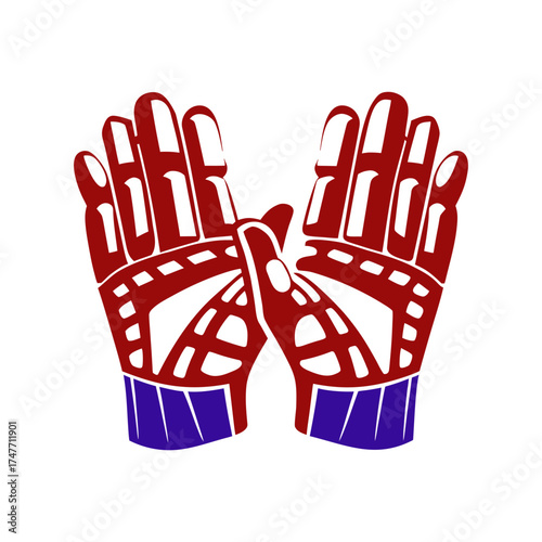 Cricket Wicketkeeper Gloves Silhouette Illustration Wicketkeeper Gloves Padded silhouette