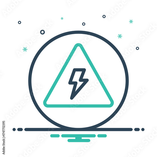 Mix icon for hazard sign