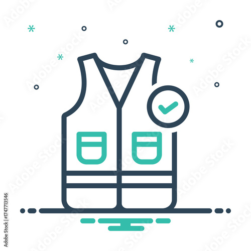 Mix icon for safety vest