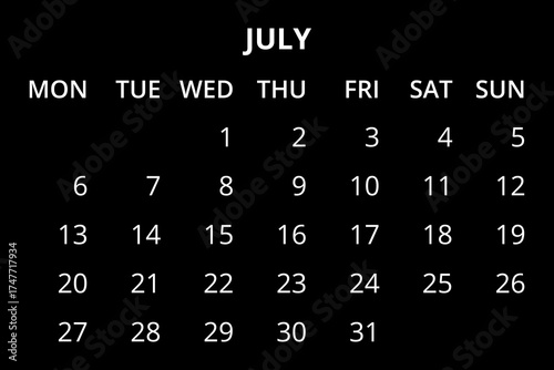 2026 Calendar template. Calendar 2026 - 2033 - 12 months yearly calendar - planner calendar. Monthly calendar. Vector illustration for print, web, mobile app on transparent background