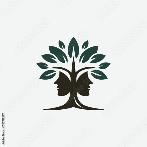  Two Face Tree Logo