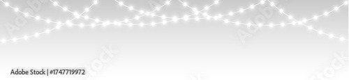 Festive gold ribbon garland illustration for banner