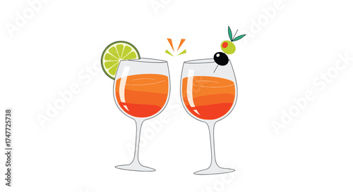 Celebrate with refreshing aperitif cocktails and garnish them with olives and citrus.