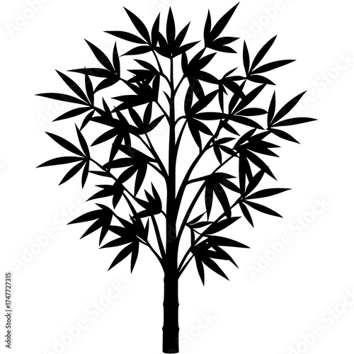 vector silhouette of a tree