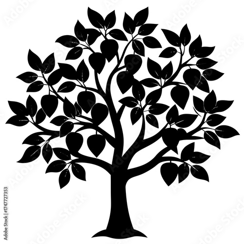 abstract tree with leaves