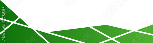 Abstract Green Polygonal Footer