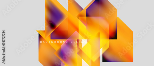 Abstract geometric design. Orange, purple hues blend, creating dynamic visual texture. Modern background element for projects.