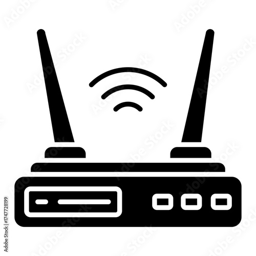 Modern design icon of wifi router 